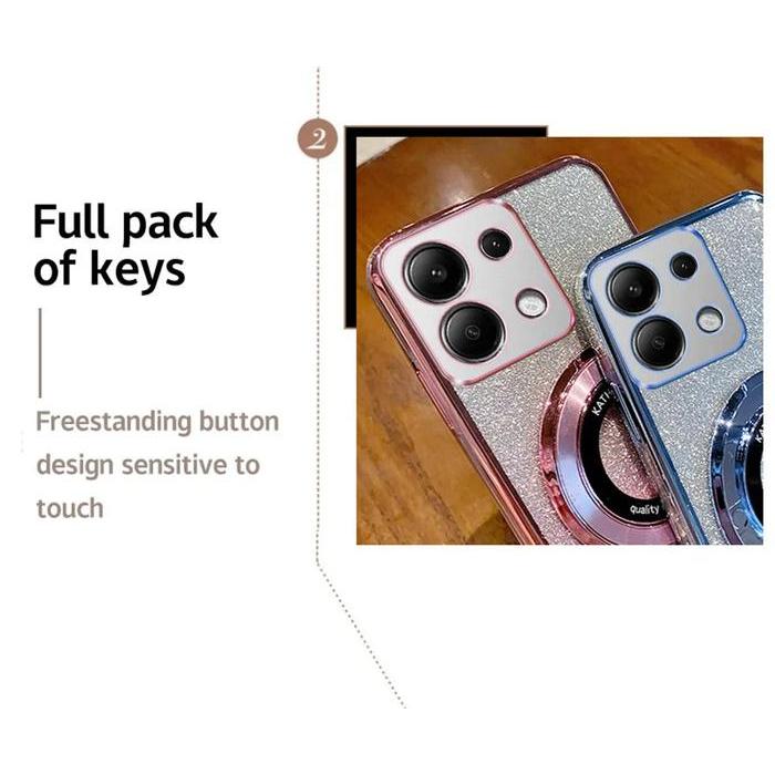 TERLARIS SOFTCASE FOR OPPO A15, A15S CASE GLITER LUXURY SILIKON WITH RING STAND