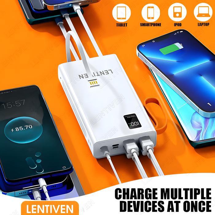 Lentiven Powerbank 60000Mah 4 Usb Fast Charging W66