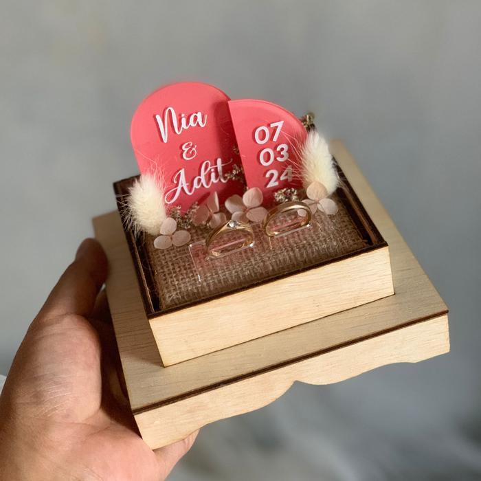 JTTOP" KOTAK CINCIN TUNANGAN KOTAK CINCIN PERNIKAHAN KOTAK CINCIN BACKGROUND NAMA