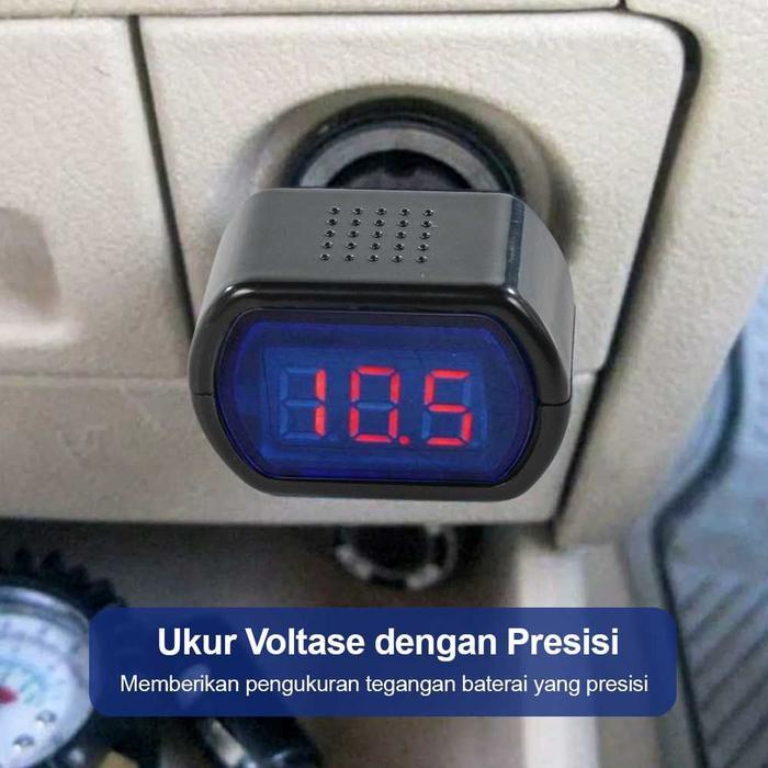 Voltmeter Digital Mobil Motor volt Meter Digital Alat Ukur Kelistrikan Mobil Motor