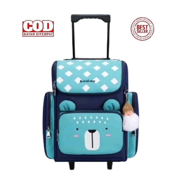 Best Seller Bisa Bayar Ditempat - Tas Dorong Anak Sekolah - Troli Anak Murah Polos - Tas Koper Bisa