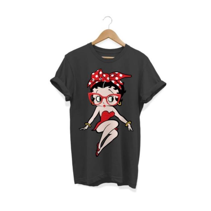 Kaos dewasa wanita Betty Boob/Disney/kualitas premium/kartun