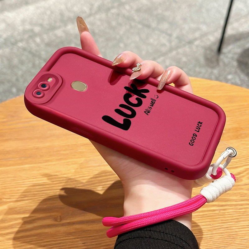 Casing Hp untuk OPPO A7 A5s A12 A12s A11K Case Casing HP Softcase Ponsel Soft Shell dengan Tali Sili