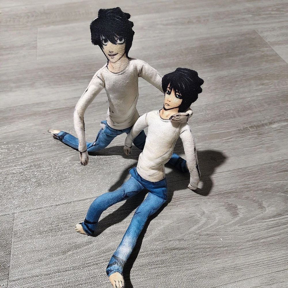 Anime Death Note L.Lawliet Cosplay Doll Stuffed Dolls Abstract Joint Flexible Room Decoration
