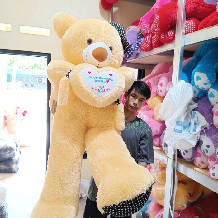 Boneka teddy bear super jumbo 1,5 meter ukir nama love Dolls