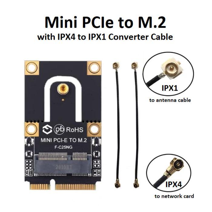 Mini PCIe to M.2 NGFF WiFi E Key Converter Adapter Cable Wireless