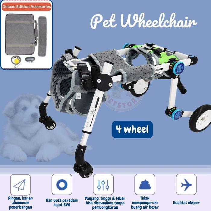 Ready Pet Wheelchair Kursi Roda Alat Bantu Jalan Kucing Anjing - Luxury