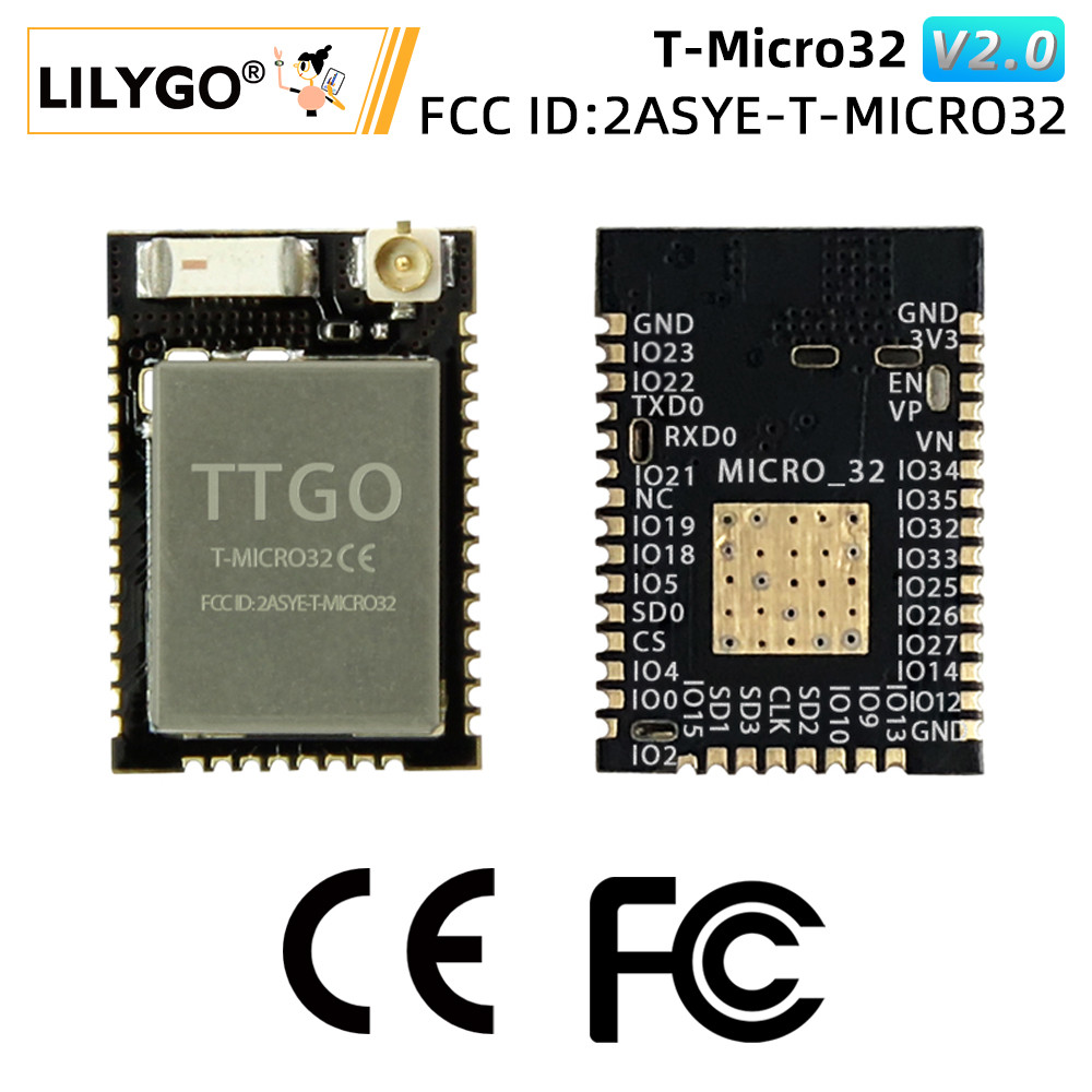 BESTPRICE LILYGO® T-Micro32 V2.0 ESP32 Wireless Wifi Bluetooth Module ESP 32 PICO-D4 IPEX Expansion 