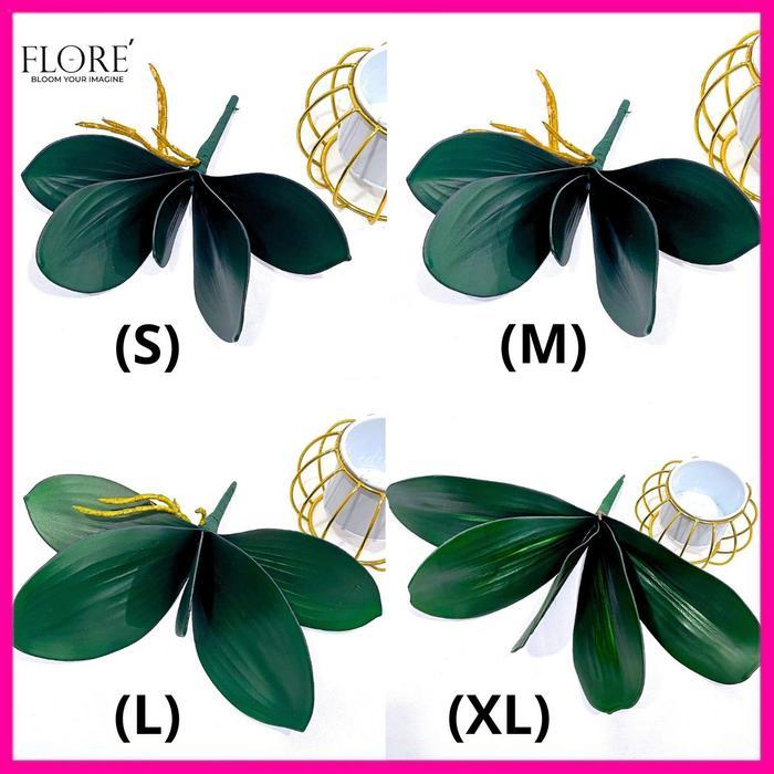 "New" Daun Anggrek Latex [M] /Daun Anggrek Latex Jumbo/Daun Anggrek Artificial (KN-384)