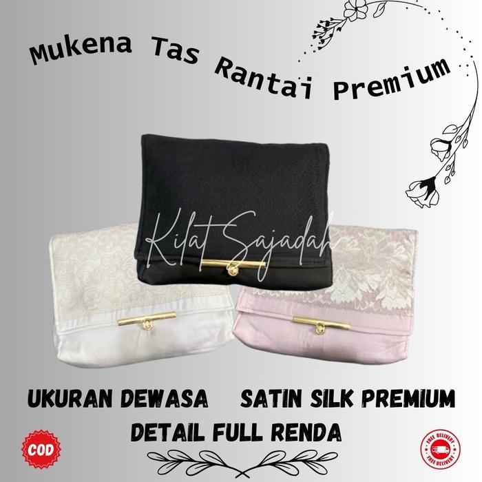 Mukena Dewasa Satin Silk Tas Rantai Premium - Model Terbaru - Mukenah, Muslim