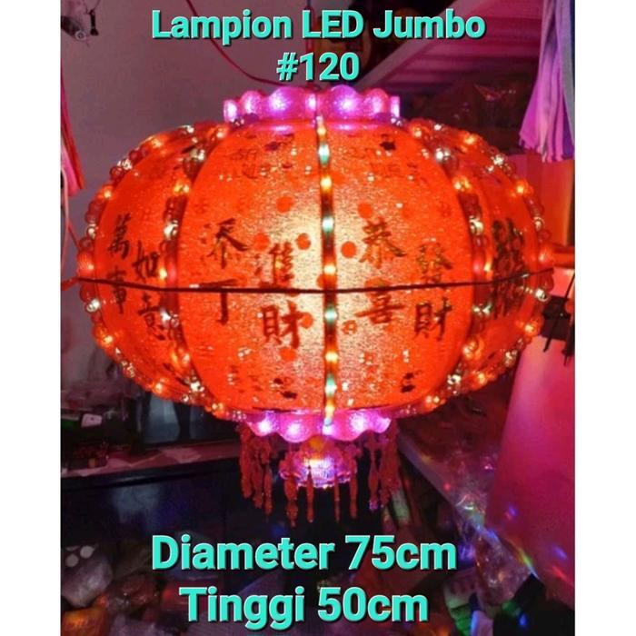 Lampion LED 100 / lampu lampion LED PUTAR / Lampion Imlek 100cm / LED