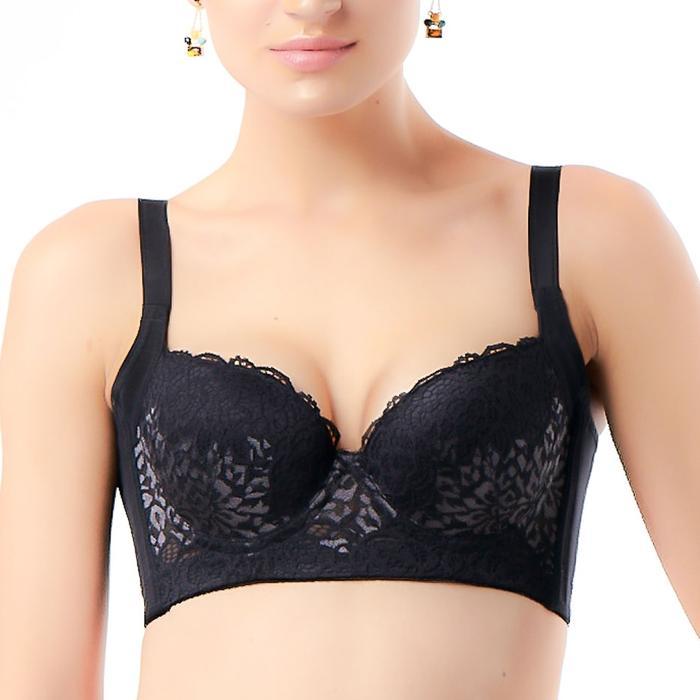 Murah Promo FIORI Bra GRAZIELLA Push Up Black Bra Kawat Busa Push Up Bra Kait 4