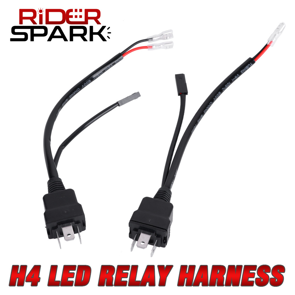 H4 LED Relay Harness For Bi-led Projector Lens LED Bulbs H4 Socket Cable Wiring LED Headlight