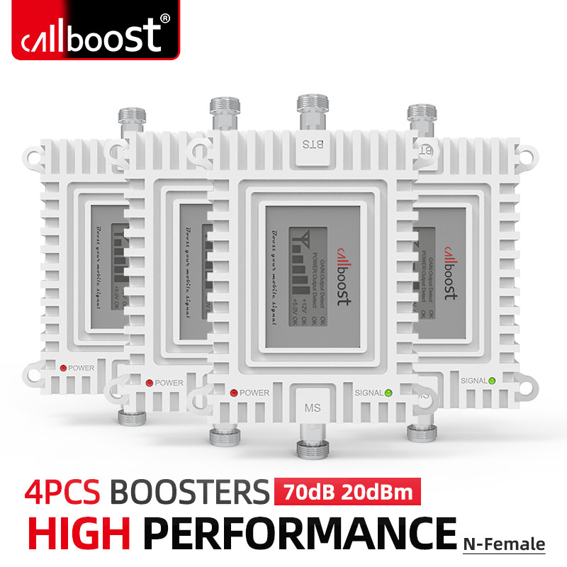 Callboost 4pcs cellular amplifier gsm 2g 3g 4g repeater 3g 850 mobile phone booster 3g 1900 PCS 1700