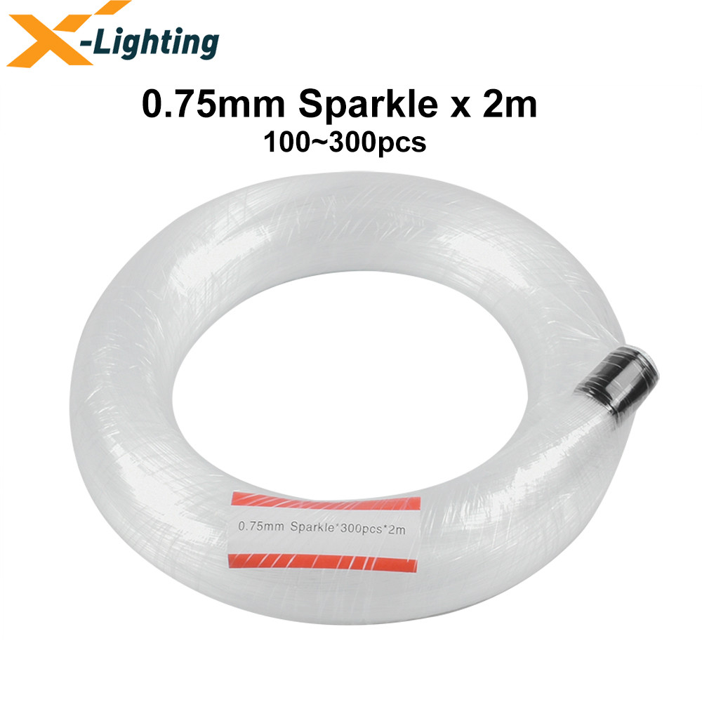 100-300PCS 2M 0.75mm Flash Point Sparkle PMMA Fiber Optic Cable