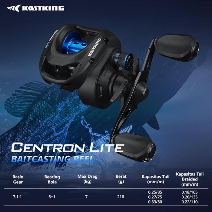 [OFFICIAL] KastKing Centron Lite Reel Pancing Baitcasting Fishing Reel,7.1:1 Gear Ratio, 7KG Max