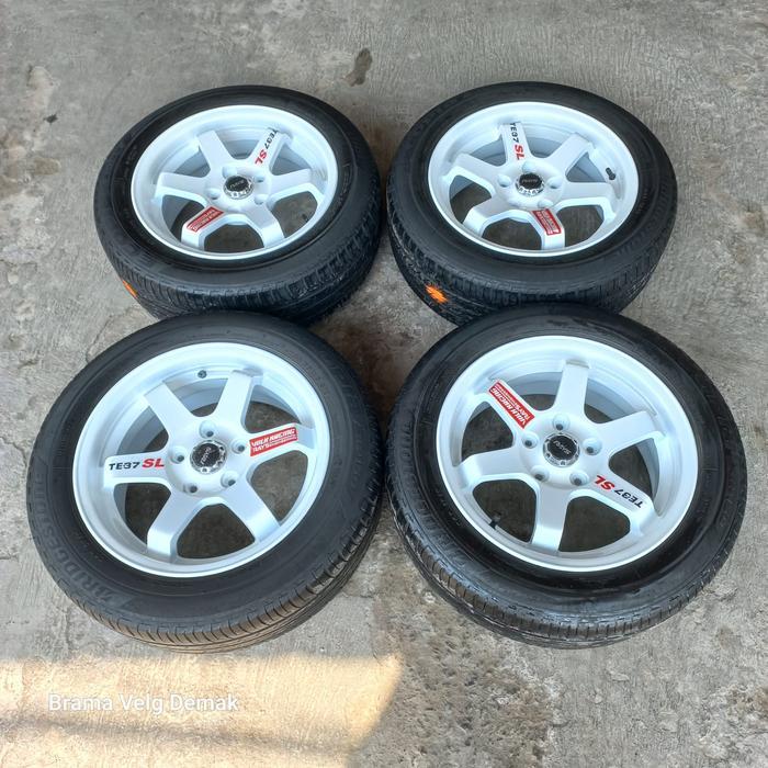 1 SET VELG TE37 SL R16 BARU Dan Ban S3COND H5 vcd 114 L 7 ET 35 wrn Putih