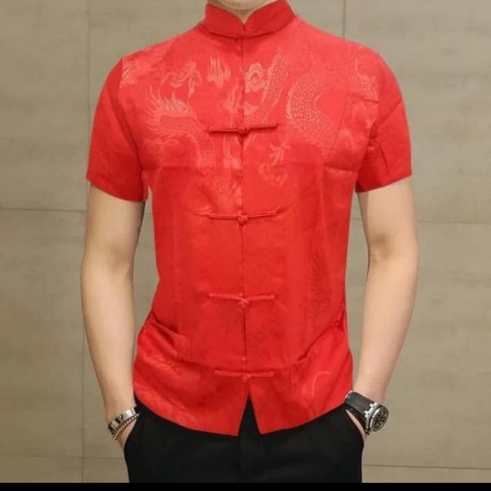 New Cheongsam Lengan Pendek Pria