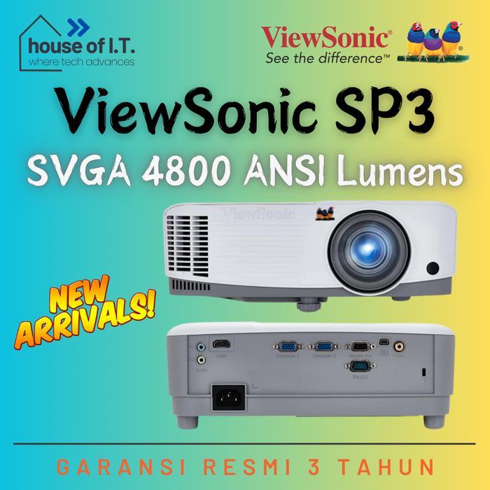 Proyektor ViewSonic SVGA SP3 - ViewSonic SP3 4800 Lumens - Proyektor SVGA ViewSonic - Proyektor 4800