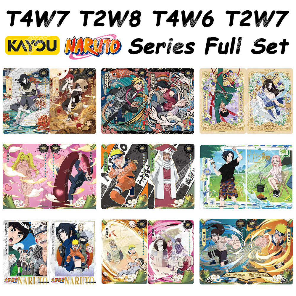 New KAYOU Naruto Card Set BP SP MR PU UR PTR SSR SR R Series Uzumaki Sasuke Hinata Uchiha Anime