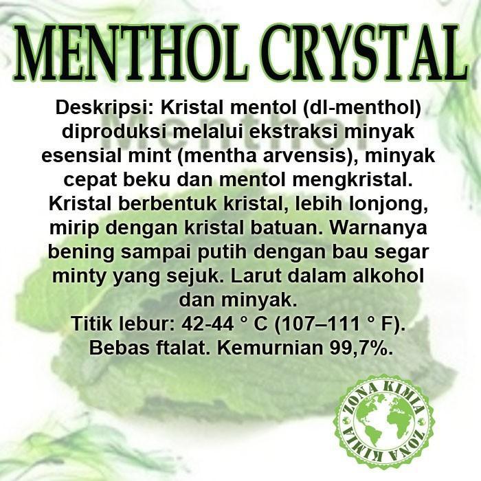 MENTOL KRISTAL 100GRAM / MENTHOL CRYSTALS MURNI FOOD GRADE