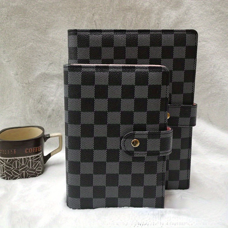 1Pcs Pu Leather Budget Binder Shell Envelope Pock Sticker Loose-Leaf Budget Binder Planner Shell