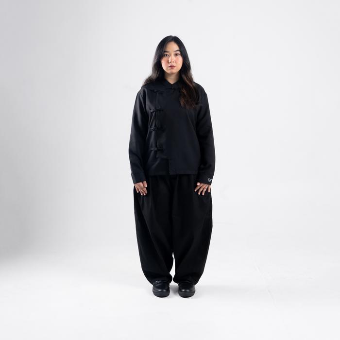 Geld Importaint -Cheongsam Longshirt Kemeja Cheongsam Polos Pria Dan Wanita