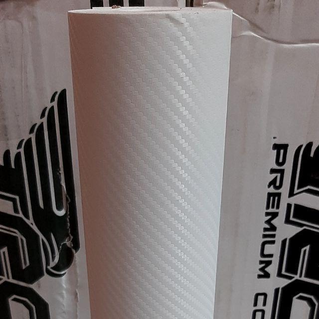 Skotlet putih karbon 3D tekstur kasar profix vinyl premium (L 45cm x P 50cm)