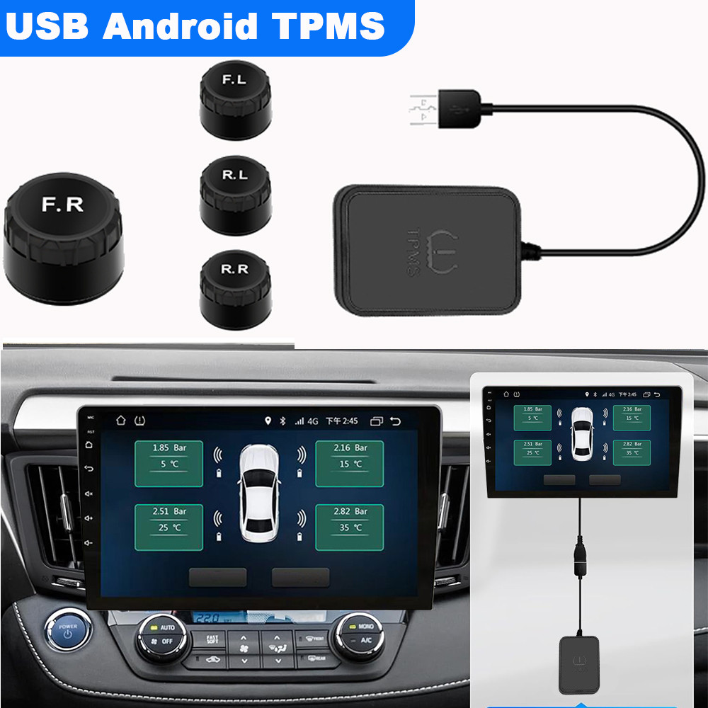 Android Navigation Tpms With Sensors Alarm System Usb Android Car Tpms Wireless Transmission Tire
