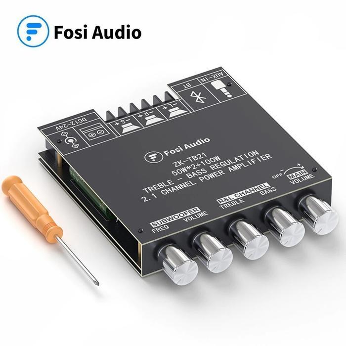 Fosi Audio Zk-Tb21 Bluetooth 5.0 Amp 2.1 Ch 2X50W + 100W Sub Tpa3116D2