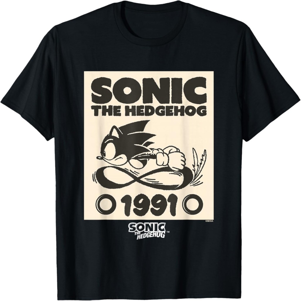 Sonic The Hedgehog 1991 Epic Run Vintage Sketch T-Shirt