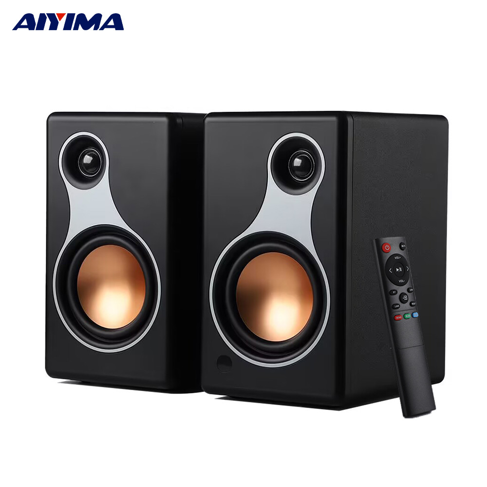 Aiyima S500 Classic Bookshelf Speaker Bluetooth Wireless 120W Hifi Act Speakers For Home Computer