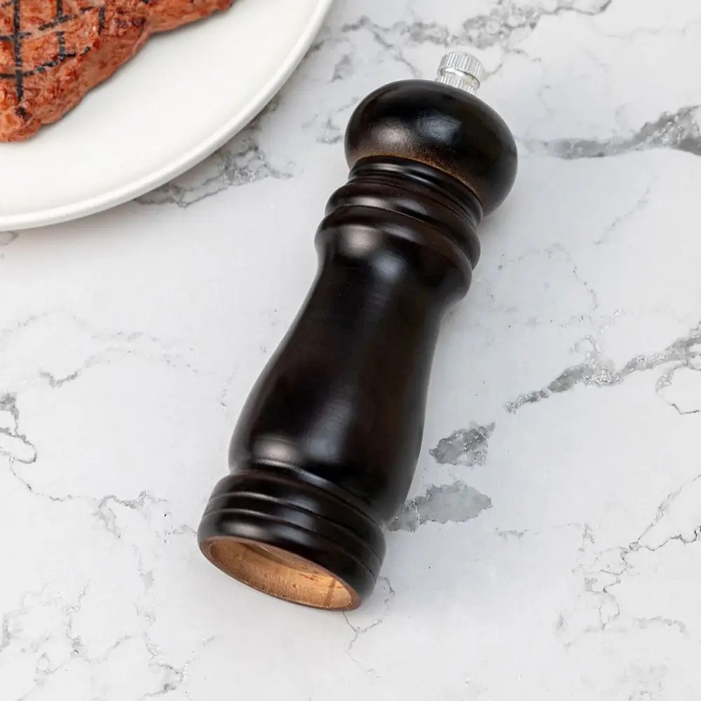 New Black Pepper Mill Dutch Wood Manual Pepper Grinding Seasoning Bottle Creative Pepper Grinder Pep