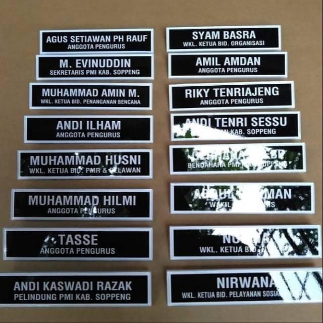 "New" PAPAN NAMA AKRILIK MENGGUNAKAN PENITIK / LAPISAN RESIN / NAME TAG / PIN / PIN NAMA / PIN PNS /