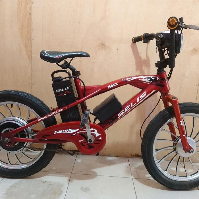 Sepeda Listrik BMX Selis UK 20 Inch Tinggal Gas Poll