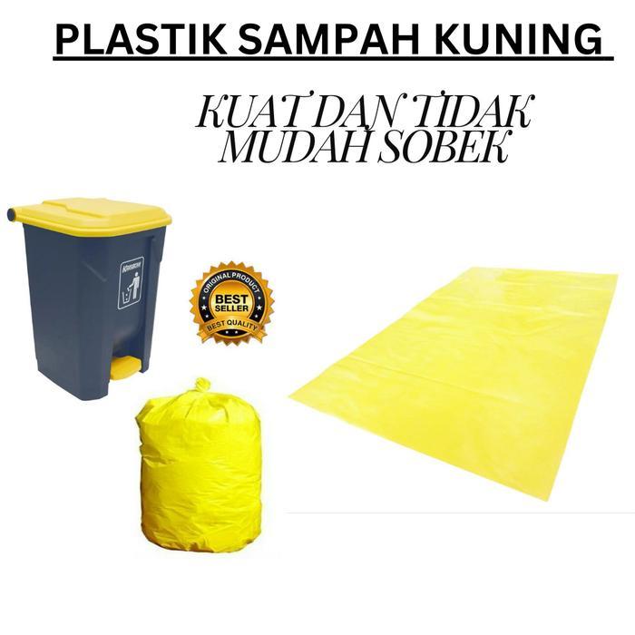 "New" Plastik Sampah Kuning 60x100 - Plastik Medis - Kantong sampah Medis, Kantong Kuning
