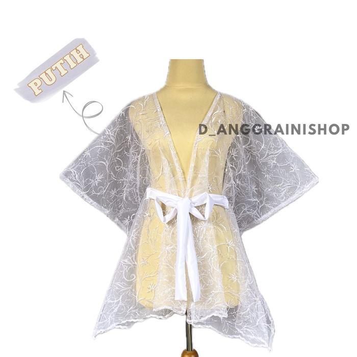 Terbaru cardigan tile, outer tile premium variasi mutiara , atasan brokat, kebaya tile, kebaya