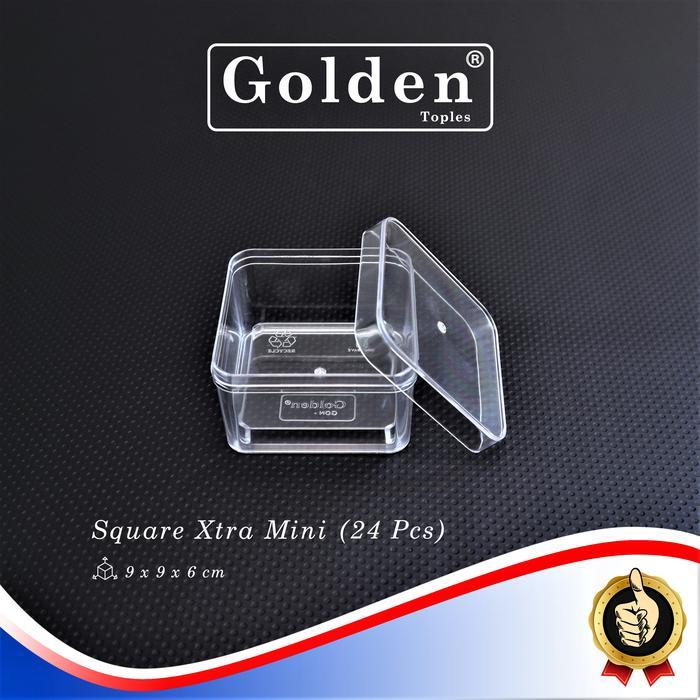 TOPLES DESSERT BOX / TOPLES PERSEGI KOTAK 9 X 9 CM / TOPLES GOLDEN