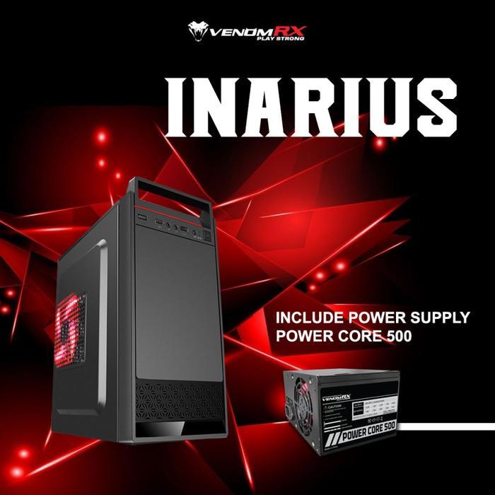 VenomRX Casing PC Inarius M-ATX with PSU Powercore 300W - Gatotkaca Electronics