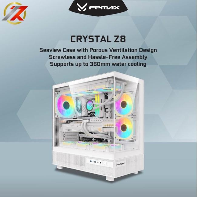 CASING FPMAX Crystal Z8 - ATX Gaming case Free 3 Fan