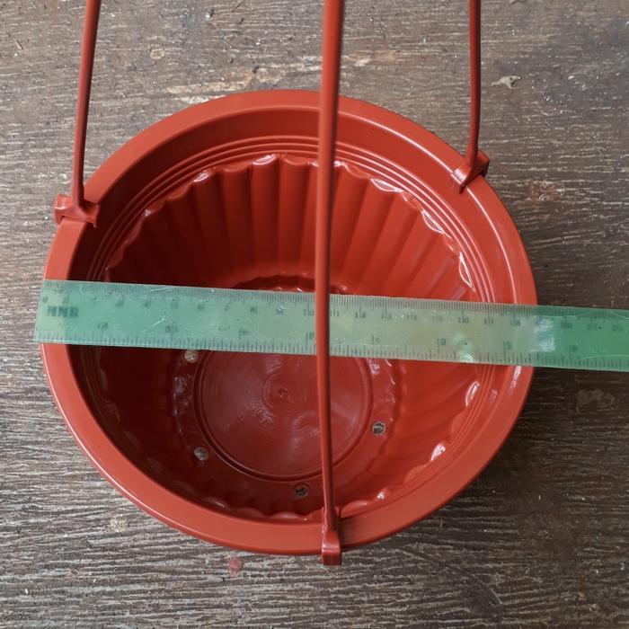 "New" pot gantung putih, pot pumba 20 putih, pot gantung 1 set gantungan