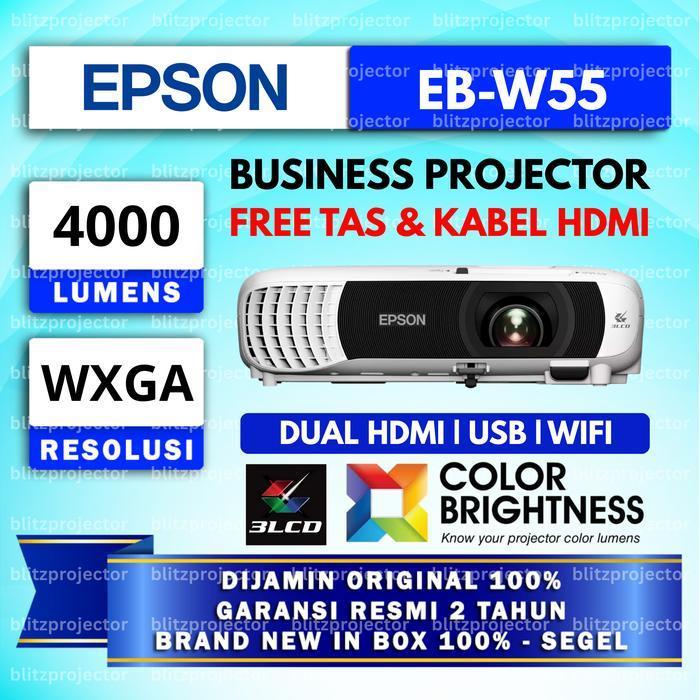 Proyektor Epson EB-W55 4000 Lumens WXGA