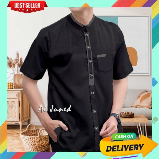 Kmja Lebaran 2026 Coco Bju Lakilaki Koko Lengan Pendek Kemeja Kokoh Baju Baju Idul Fitri Dewasa Koko