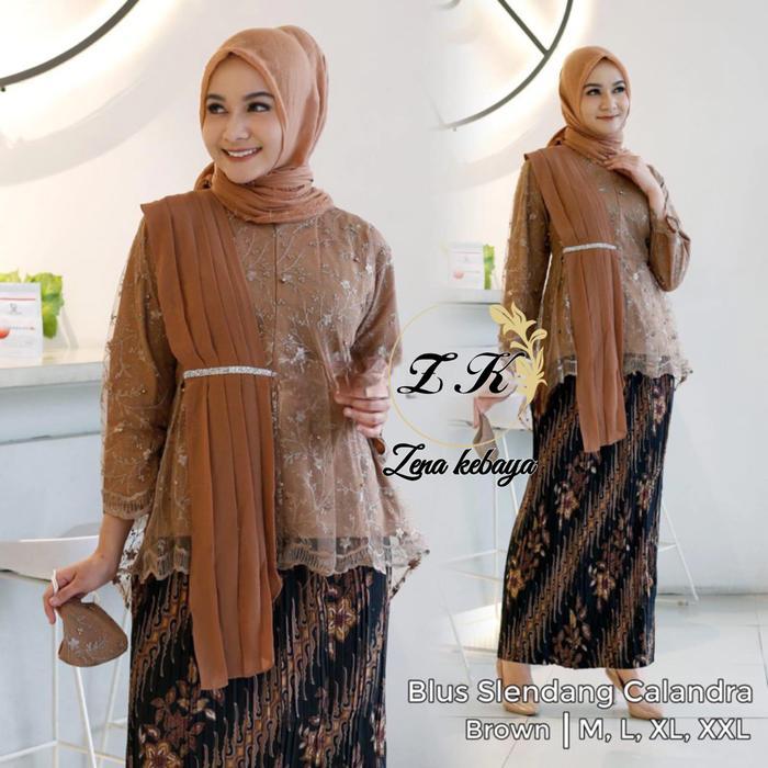 Kebaya Aurora Selendang Set Rok Prisket Batik Kebaya Wisuda Remaja Kebaya Lamaran Dress Kebaya