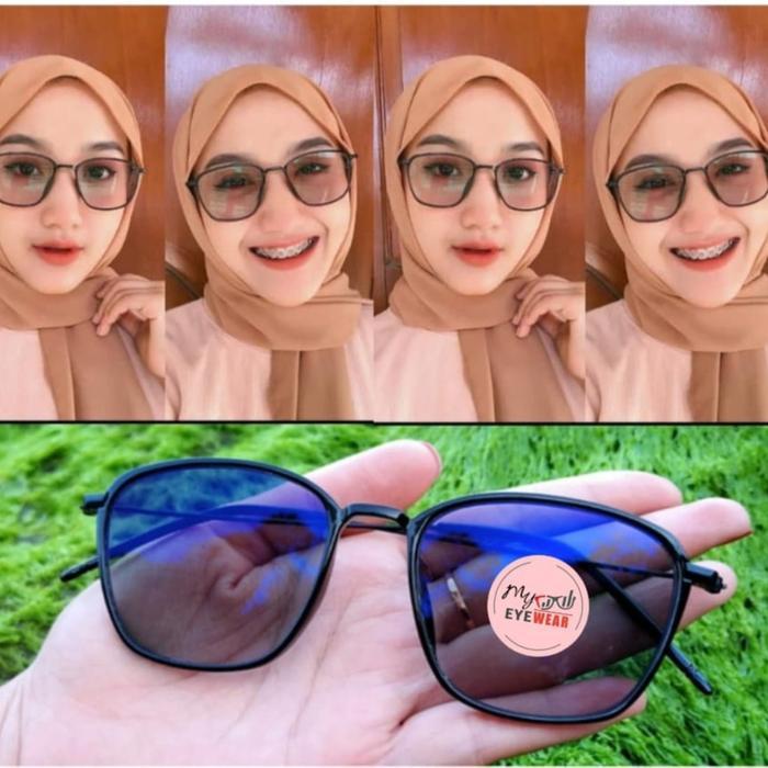 Kacamata Antoradiasi Photocromic Bluray Blucromic Photobrown kode 2189