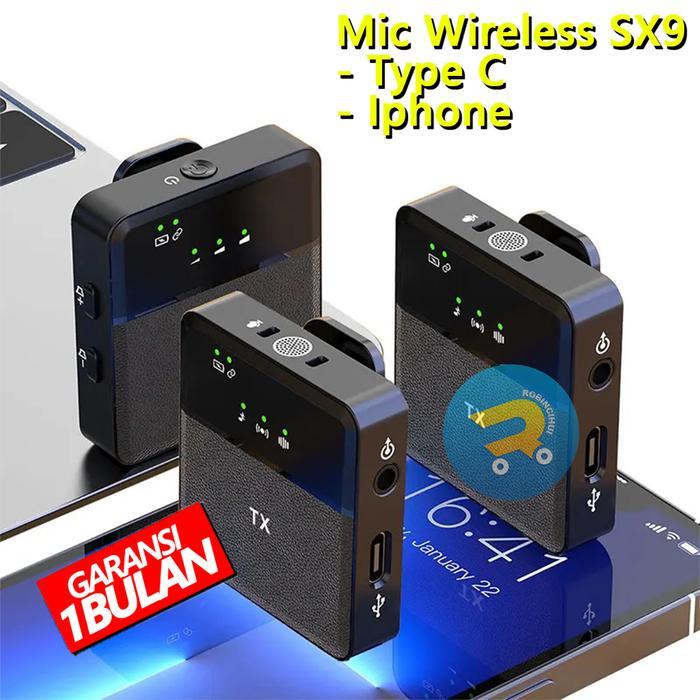 Mic Wireless Hp kamera Vlog Youtuber Portable Mic for Iphone & android