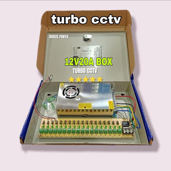 Power supply cctv led 20A box trafo 12 volt 20 ampere