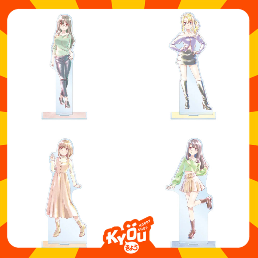 Futaba Rio - Toyohama Nodoka - Azusagawa Kaede - Hirokawa Uzuki Ani-Art aqua label BIG Acrylic Stand