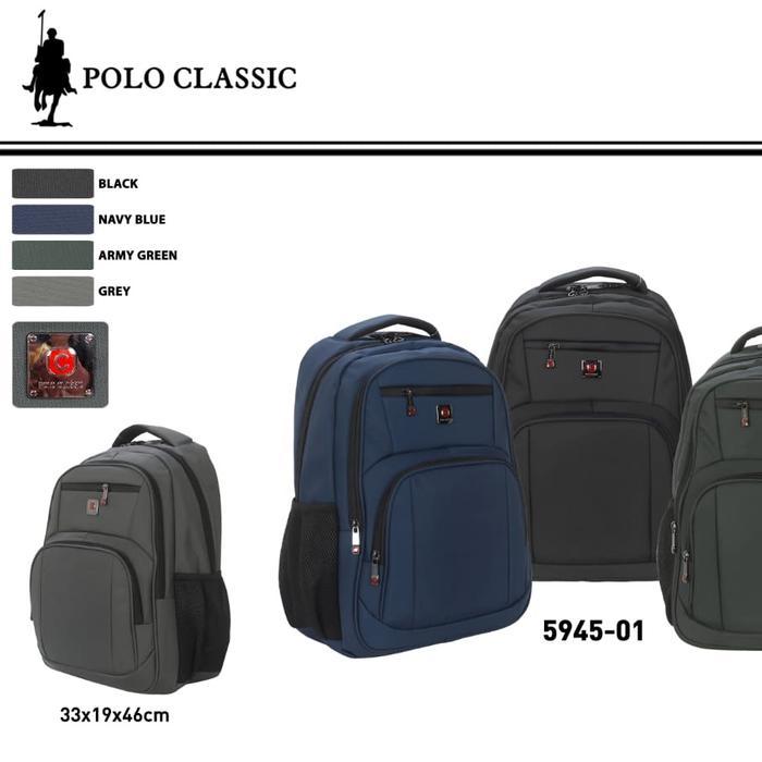 POLO CLASSIC Tas Ransel Laptop 18 Inch Original Backpack Gembok