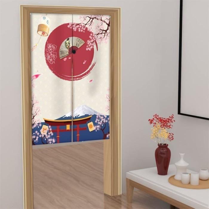 85*150cm Tirai Pintu Jepang Tirai Gorden Pintu Tirai Dapur Jepang Gorden Jepang Untuk Pintu Kanvas